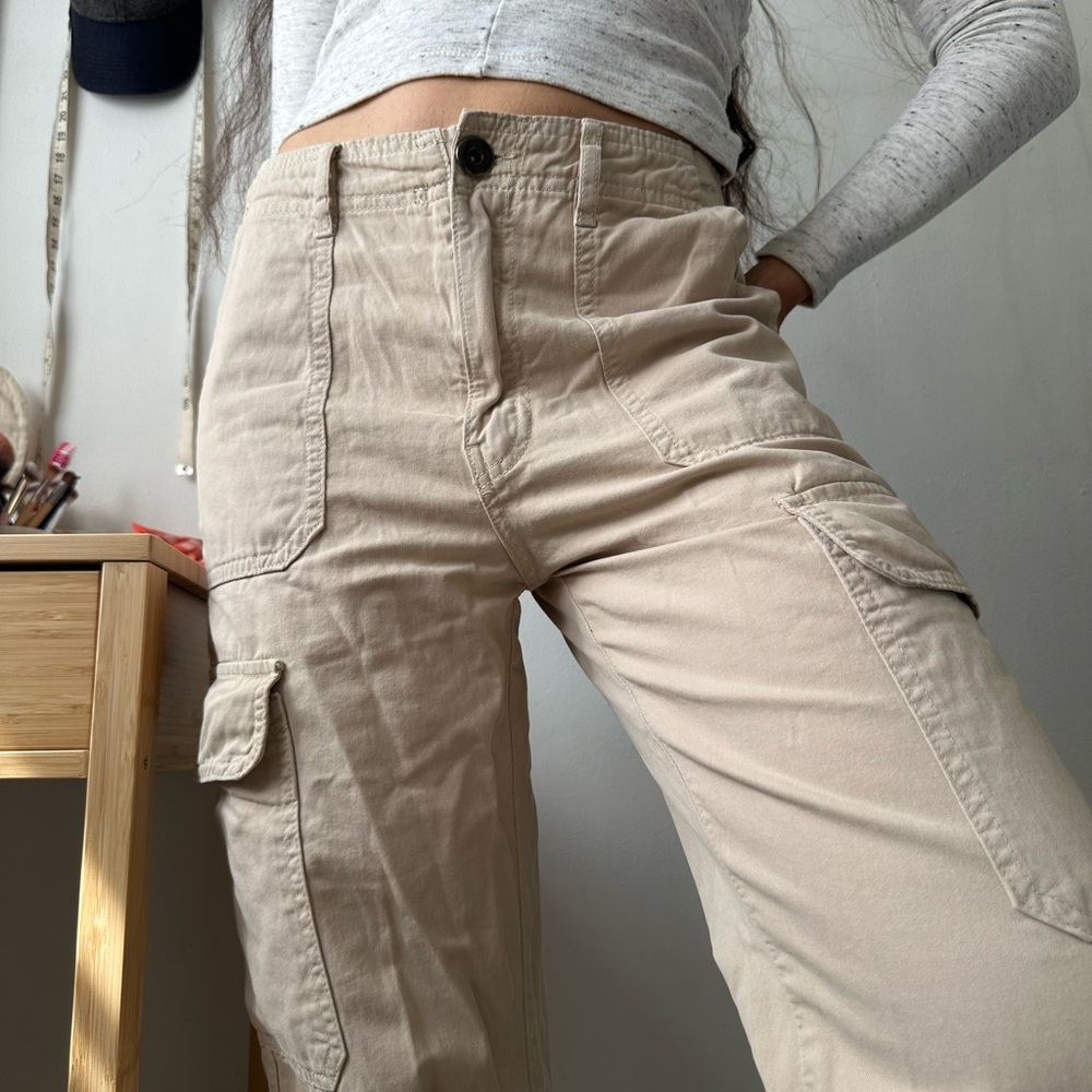 Zara Beige Cargo Pants